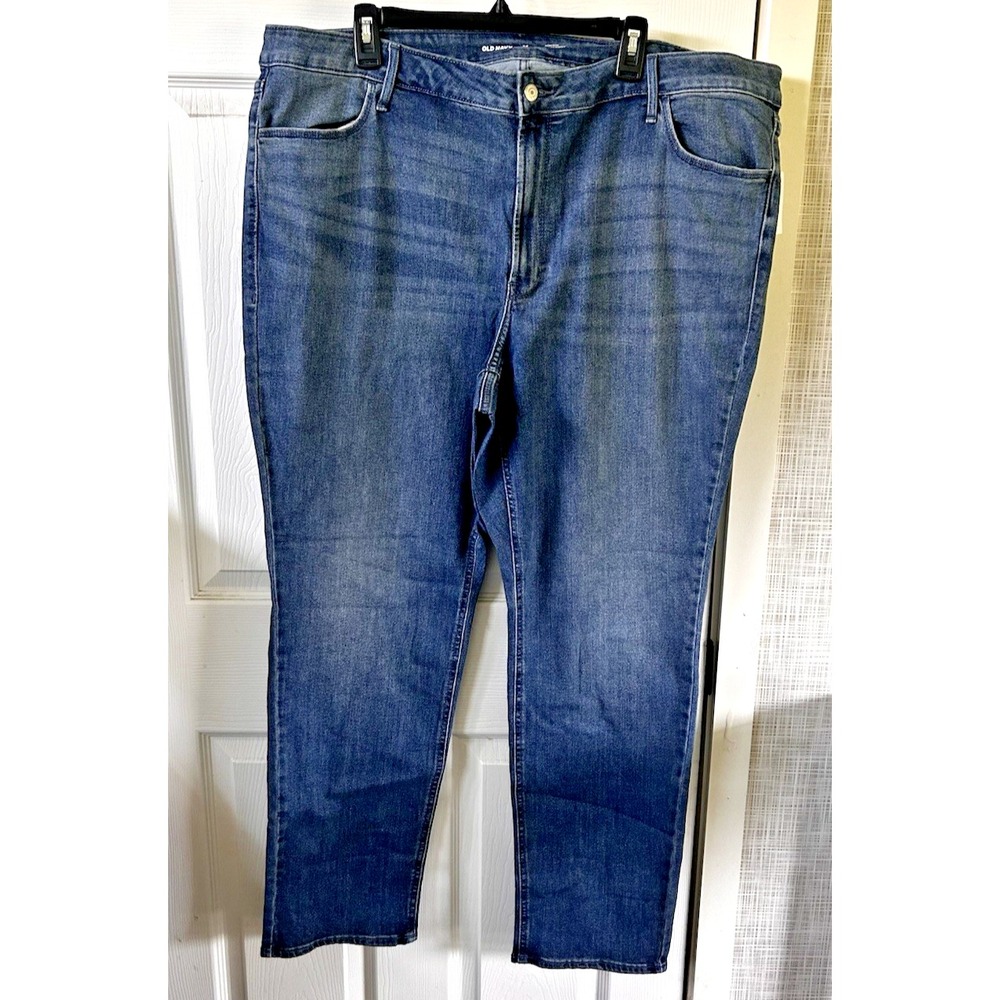 Old Navy Jeans High Rise WOW Straight Size 24 Long Plus New 42" X 32" Hemmed FFF